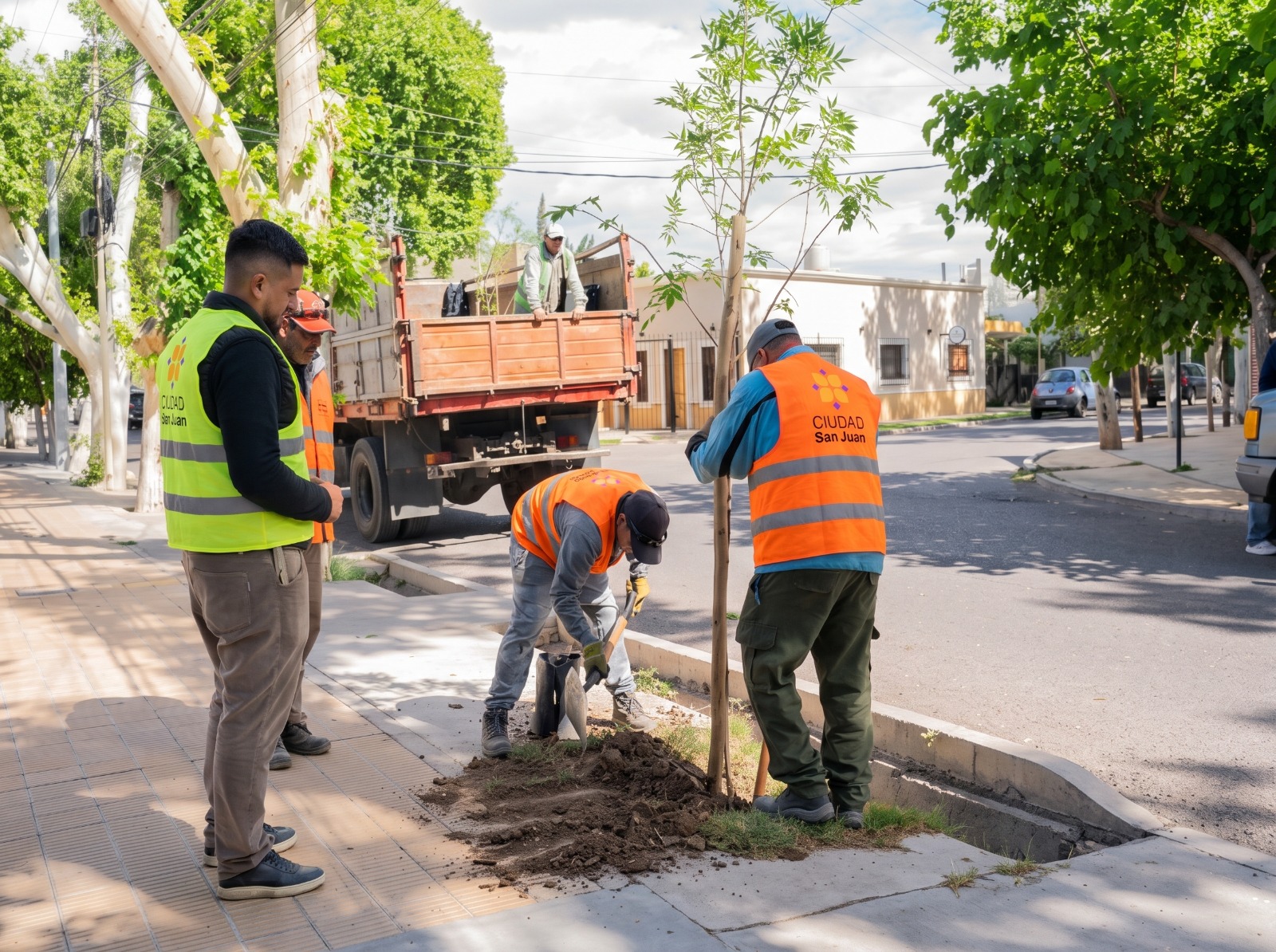 La Ciudad de San Juan avanza con un plan sostenido de forestación y apunta a alcanzar los 1000 ejemplares antes de fin de año.